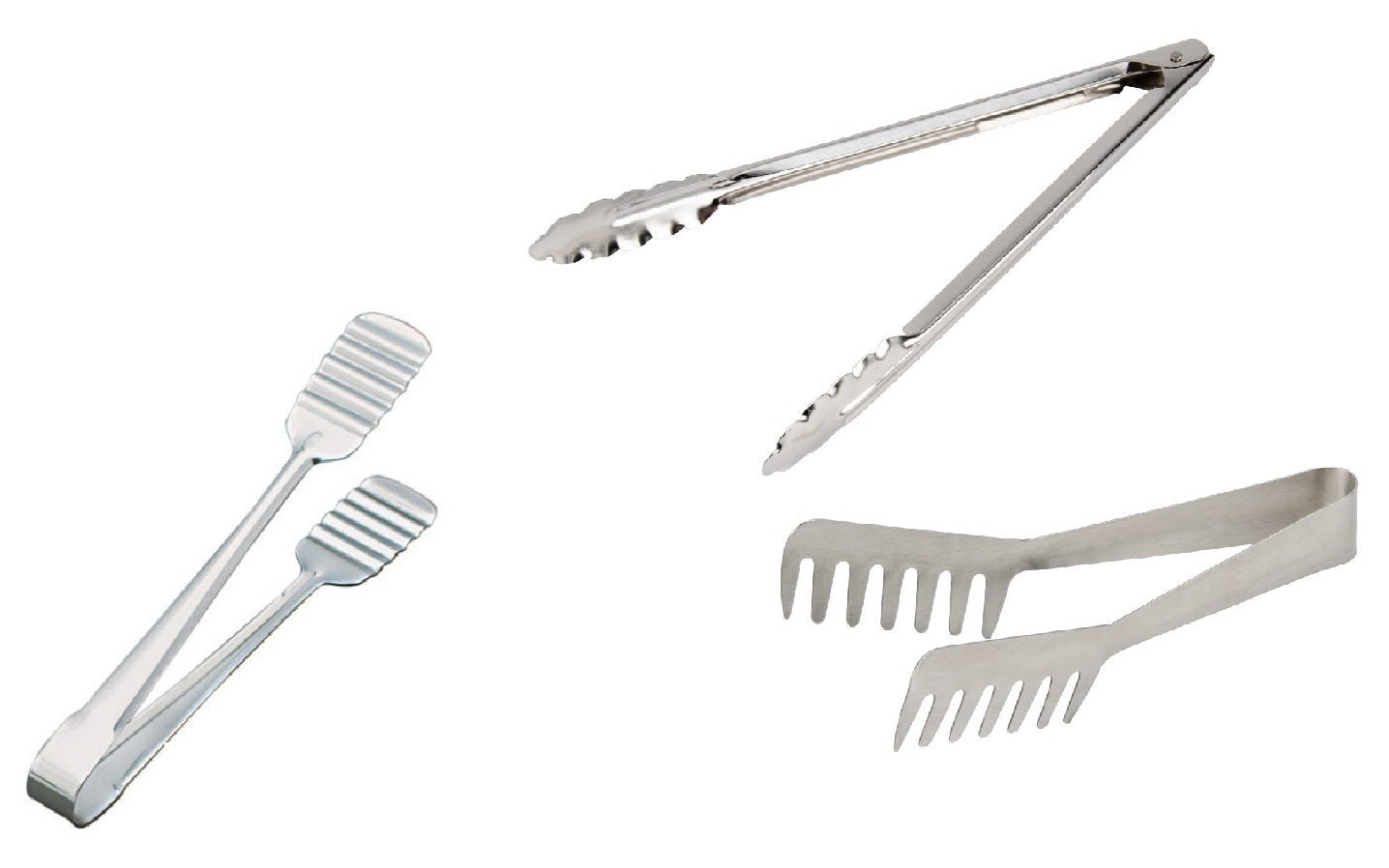 Dynore - Ds.S_320 Set Of 3 Tongs - Utility Tong, Noodle Tong, Cake Tong